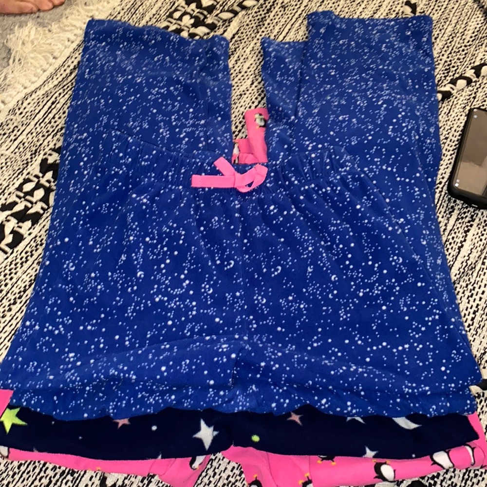 5 pairs of girls old navy pj bottoms